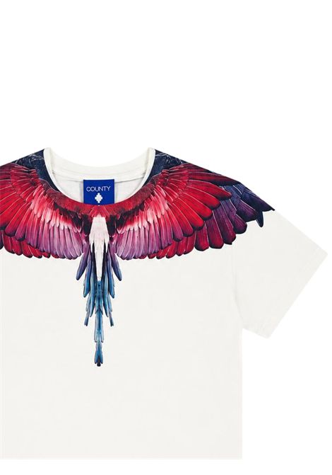 Cream cotton T-shirt for children MARCELO BURLON | JBTH028BIANCA